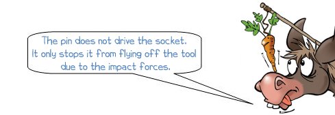 Wonkee Donkee says: "he pin does not drive the socket. It only stops it from flying off the tool due to the impact forces."