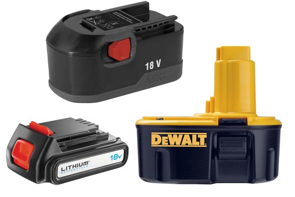 Different batteries sizes and weights are affected by battery capacity and voltage.