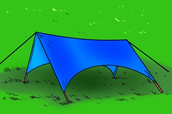 A polyester tarpaulin