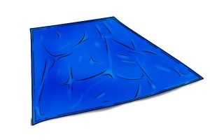 Illustration of a tarpaulin sheet.