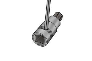 Replacing a socket bit with a hex bit