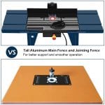 Goplus Electric Aluminum Router Table main and jointing fence