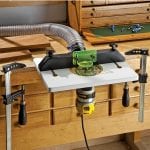 rockler trim router table in use