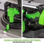 Evolution Power Tools Fury 5-S Table Saw clear and precise angle measurement