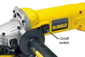 Angle grinders can be controlled by an on off switch.