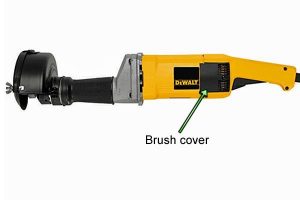 Brush Cover on the DeWalt Straight Grinder.