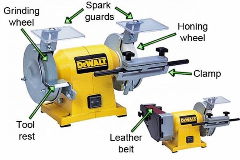 Detailed specification of the DeWalt Bench Grinder.