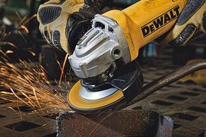 Grinding metal is a big task for angle grinders.
