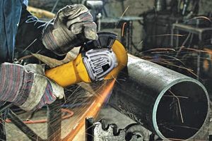 Soft start angle grinder allow for safe operation.