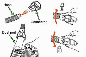 Vacuum attachments pull away dust and debris whilst you operate the angle grinder.